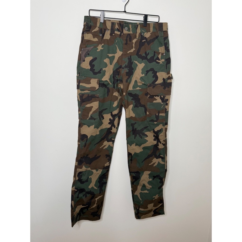 CQR Tactical Pants 32x34 Camo Utility Cargo Stretch Workwear Hunting See Note